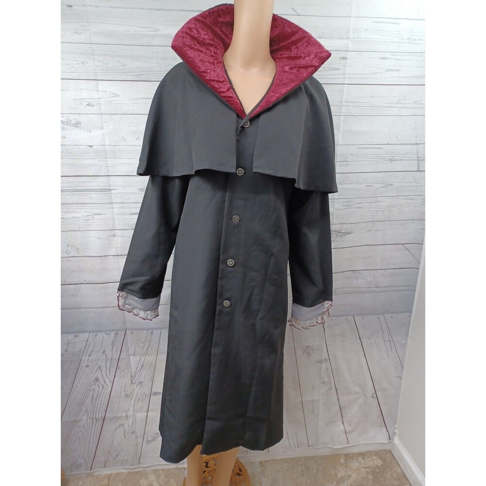 InCharacter Costumes Gothic Vampire Costume Black Red Stand up Collar M